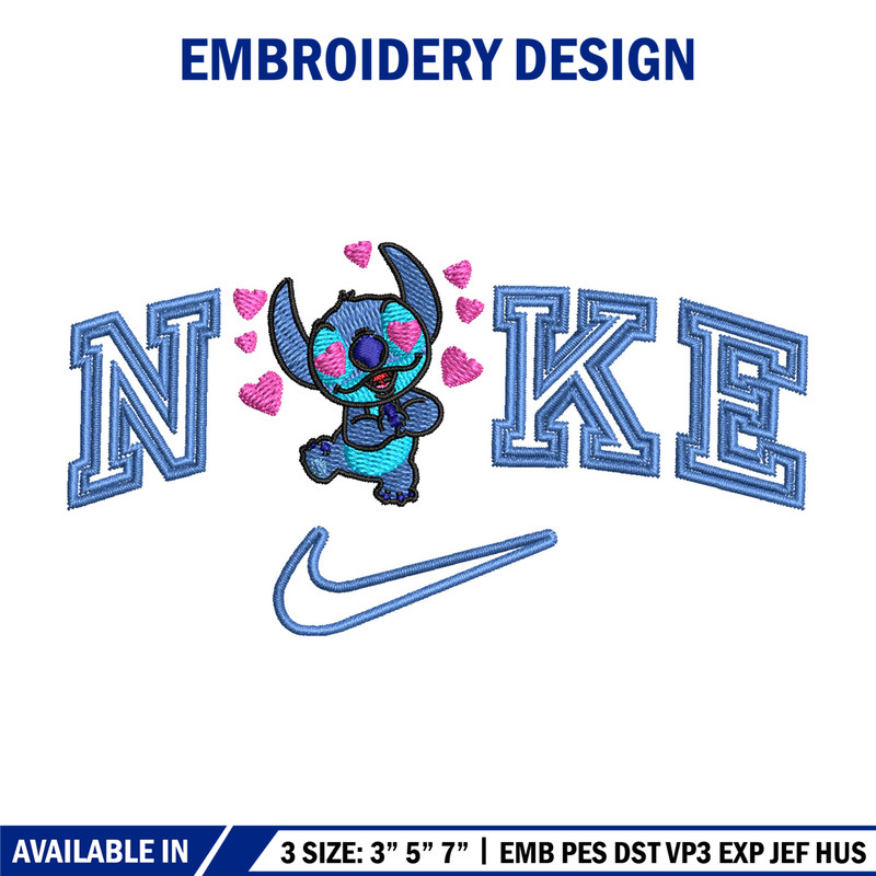 Nike stitch heart embroidery design, Stitch embroidery, Nike design, Embroidery file,Embroidery shirt, Digital download.jpg