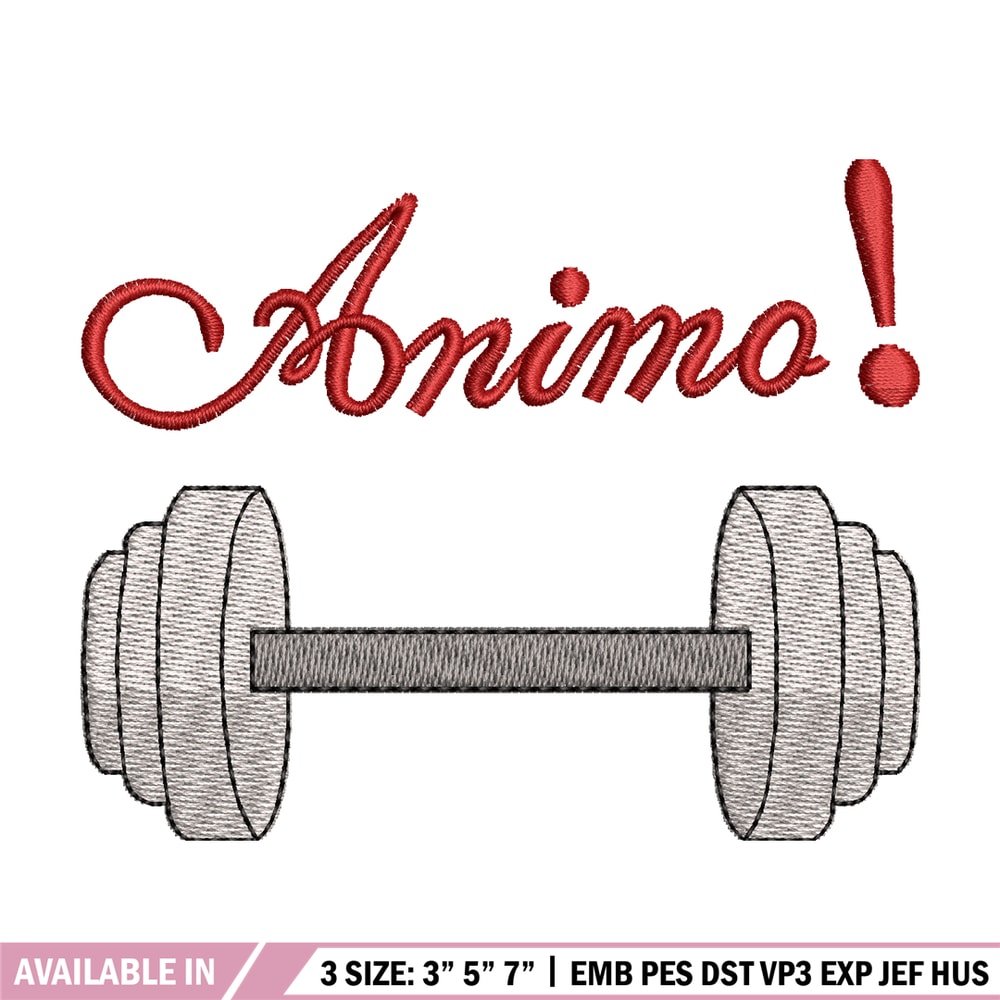 Dumbbell Logo embroidery design, logo embroidery, logo design, Embroidery file, logo shirt, Instant download..jpg