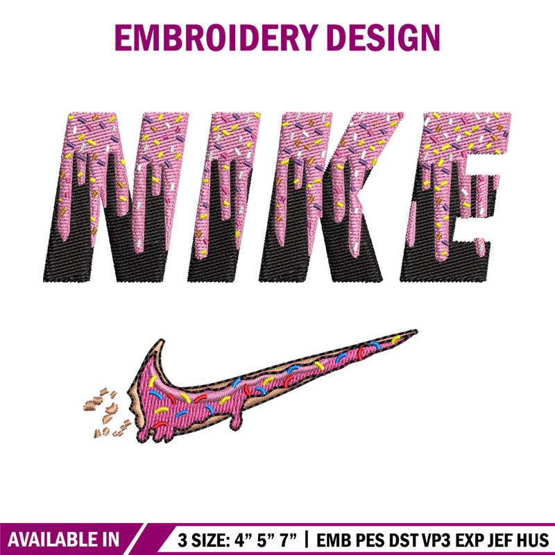 Nike x donnut embroidery design, Donut embroidery, Nike design, Embroidery shirt, Embroidery file, Digital download.jpg