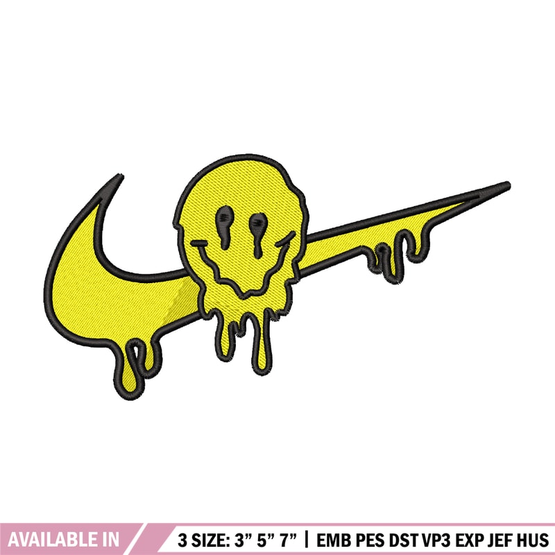 Emoji smile nike embroidery design, Emoji embroidery, nike design, embroidery file, logo shirt, Digital download.jpg