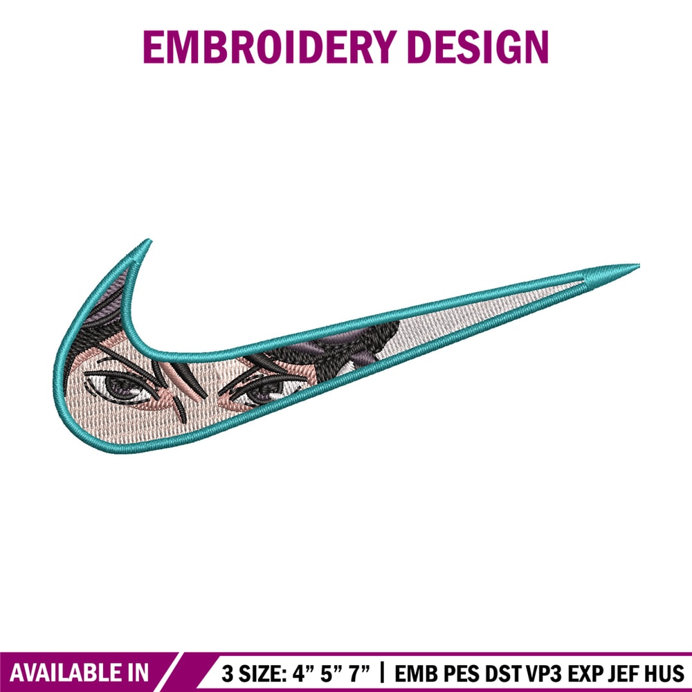 Nike x anime eyes embroidery design, Anime embroidery, Embroidery file,Embroidery shirt, Nike design,Digital download.jpg