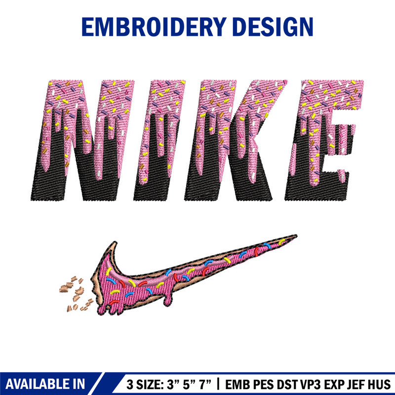 Nike x donnut embroidery design, Donut embroidery, Nike design, Embroidery shirt, Embroidery file, Digital download.jpg