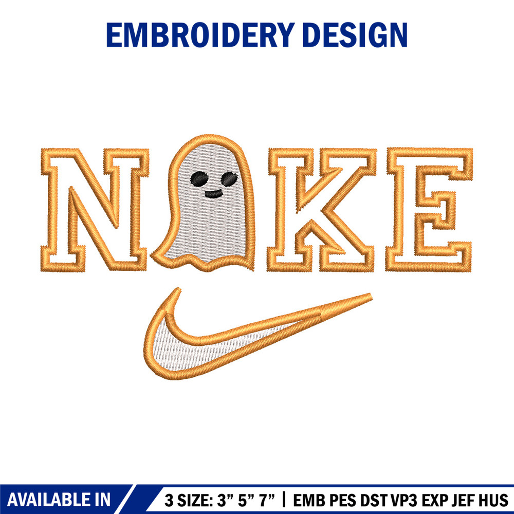 Nike x ghost horror embroidery design, Ghost embroidery, Nike design, Embroidery shirt, Embroidery file,Digital download.jpg