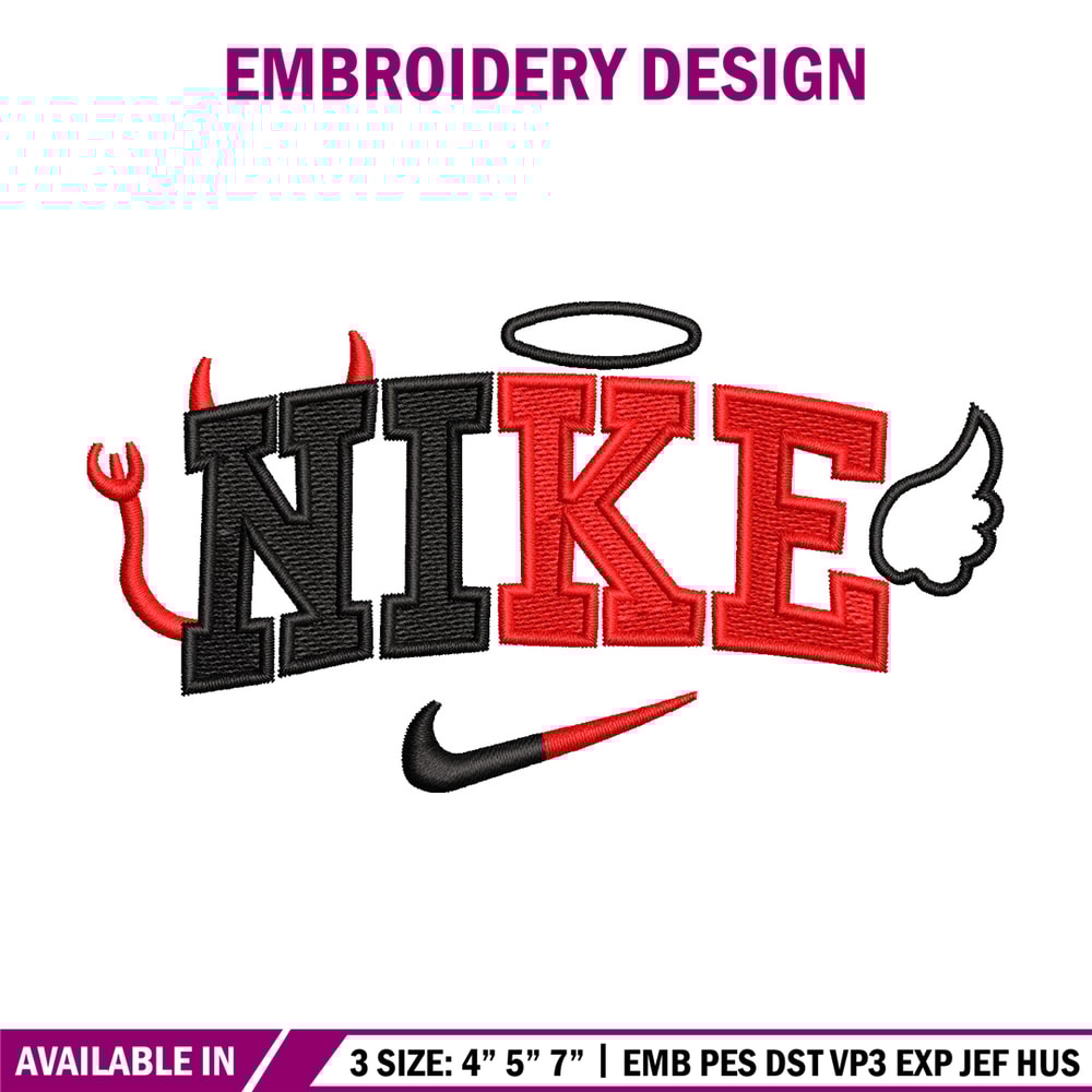 Nike x evil embroidery design, Evil embroidery, Nike design, Embroidery shirt, Embroidery file, Digital download.jpg