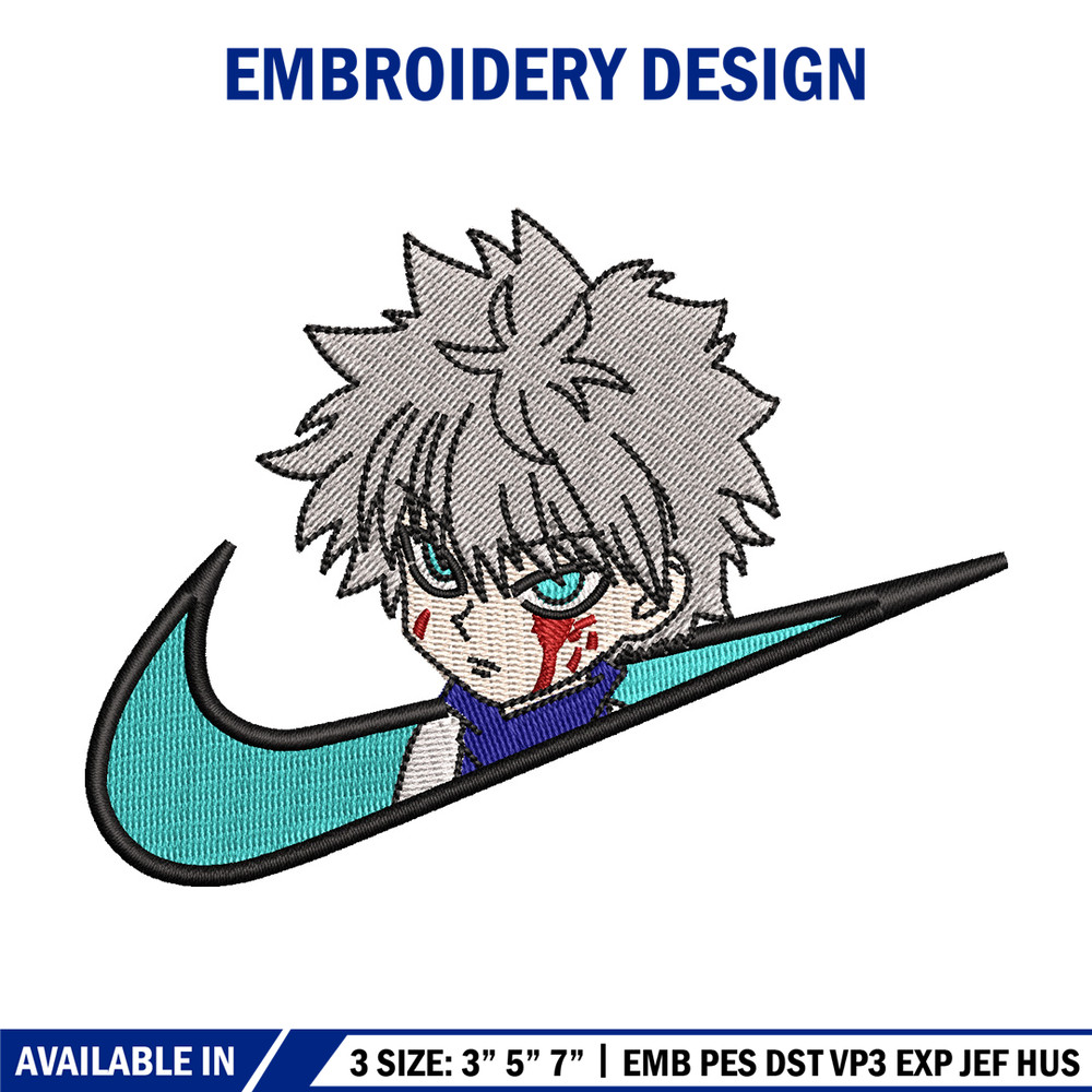 Nike x killua embroidery design, Hxh embroidery, Nike design, Embroidery shirt, Embroidery file,Digital download.jpg