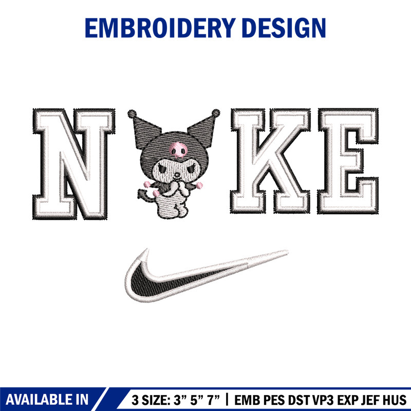 Nike x kuromi embroidery design, Kuromi embroidery, Nike design, Embroidery shirt, Embroidery file,Digital download.jpg