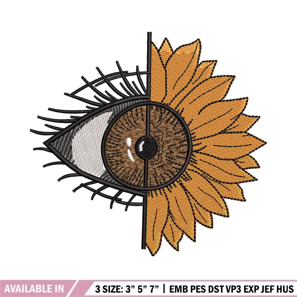 Flower eyes embroidery design, Flower embroidery, Embroidery file, Embroidery shirt, Emb design, Digital download.jpg
