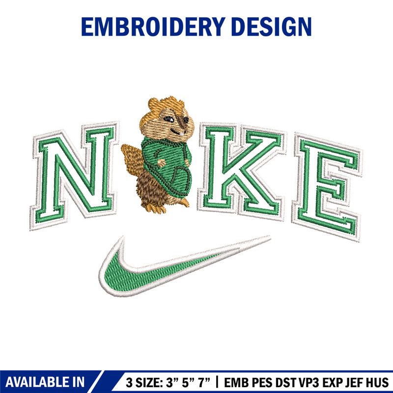 Nike x squirrel embroidery design, squirrel embroidery, Nike design, Embroidery shirt, Embroidery file,Digital download.jpg