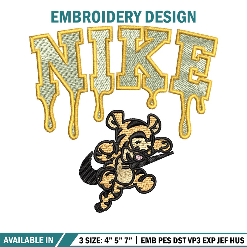 Nike x tigger embroidery design, Pooh embroidery, Nike design, Embroidery shirt, Embroidery file, Digital download.jpg