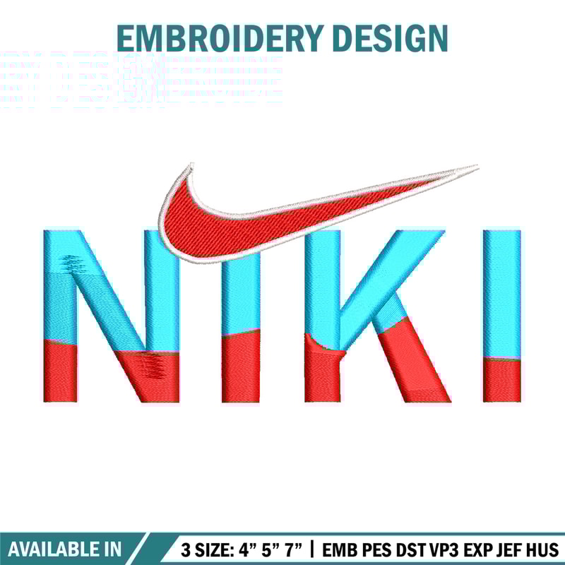 Niki design embroidery design, Nike embroidery, Embroidery file, Embroidery shirt, Emb design, Digital download.jpg