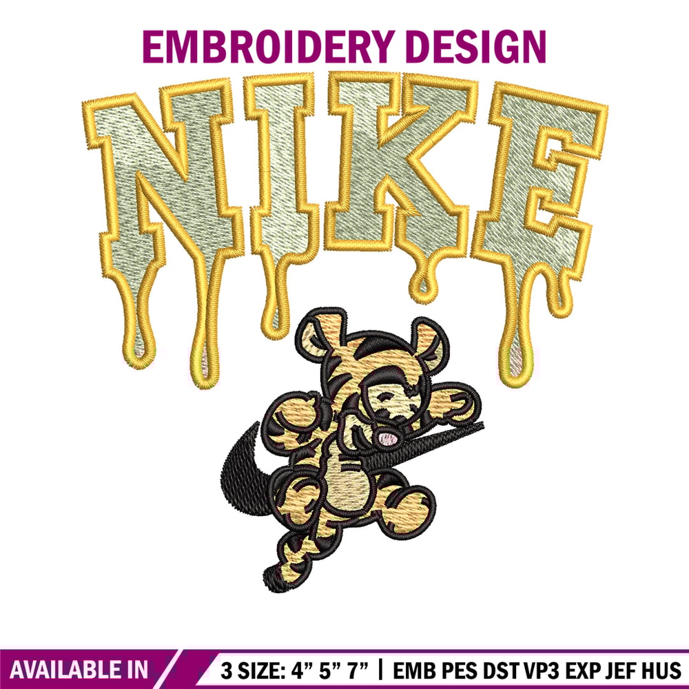 Nike x tigger embroidery design, Pooh embroidery, Nike design, Embroidery shirt, Embroidery file, Digital download.jpg