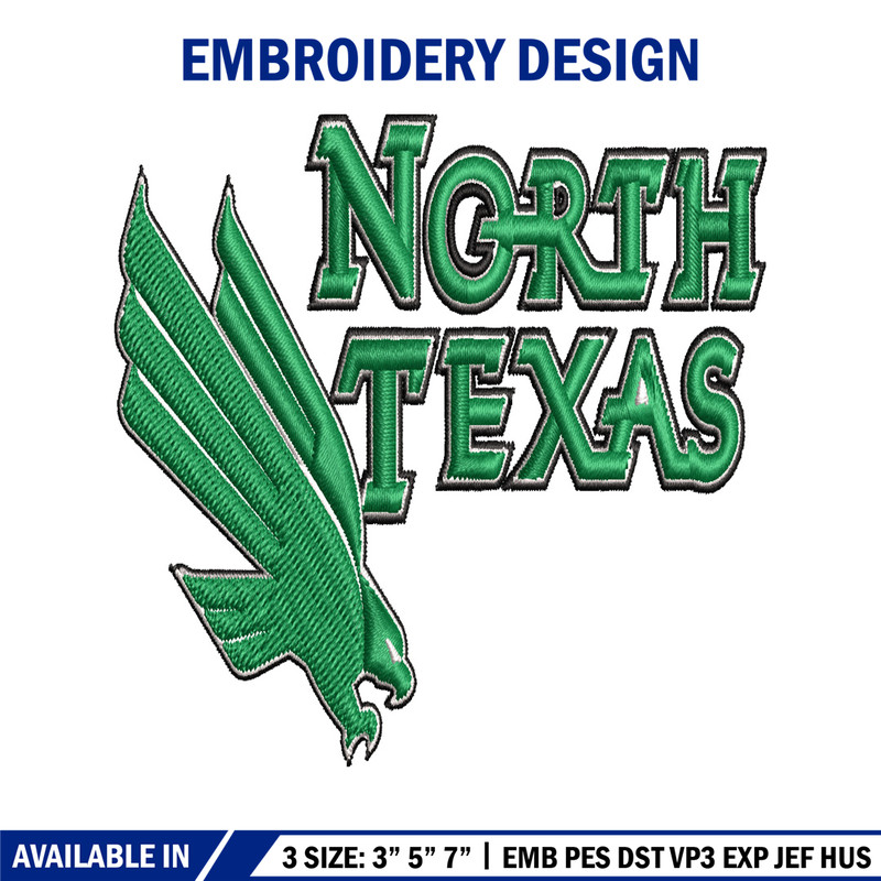 North Texas Mean Green embroidery, North Texas Mean Green embroidery, logo Sport, Sport embroidery, NCAA embroidery..jpg