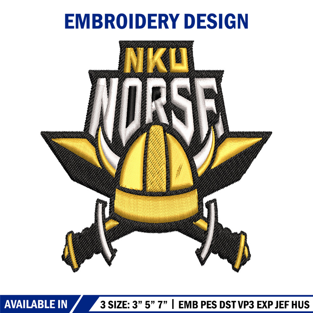 Northern Kentucky Norse embroidery, Northern Kentucky Norse embroidery, logo Sport, Sport embroidery, NCAA embroidery..jpg