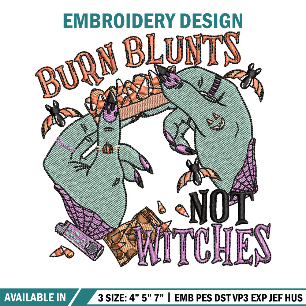 Not witches embroidery design, Horror embroidery, Embroidery file, Embroidery shirt, Emb design, Digital download.jpg