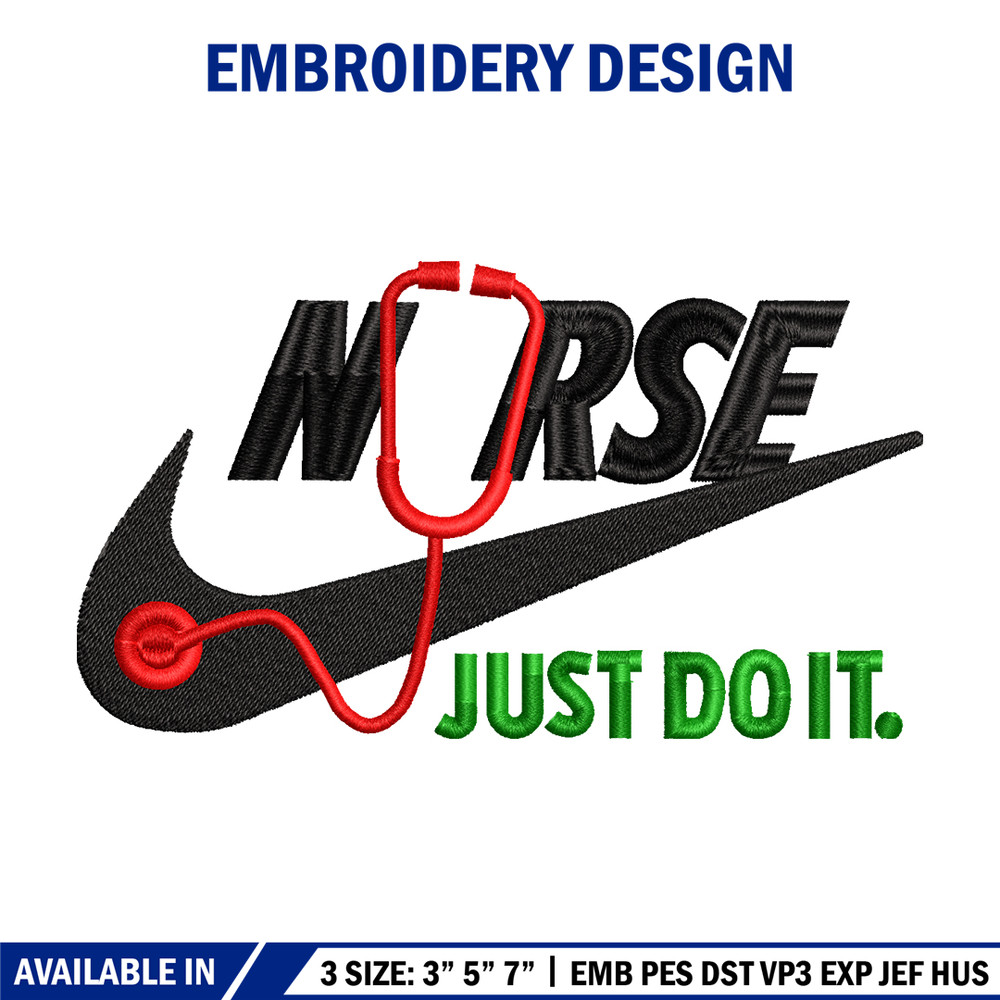 Nurse Nike embroidery design, Nurse Nike embroidery, Nike design, Embroidery file, logo shirt, Instant download.jpg