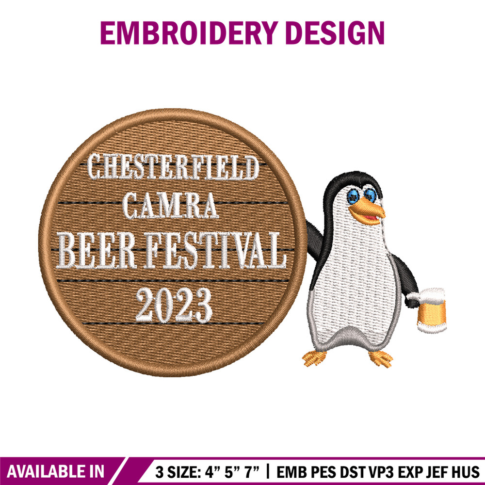 Pebguin logo embroidery design, Pebguin embroidery, logo design, animal design, Embroidery shirt, Instant download.jpg