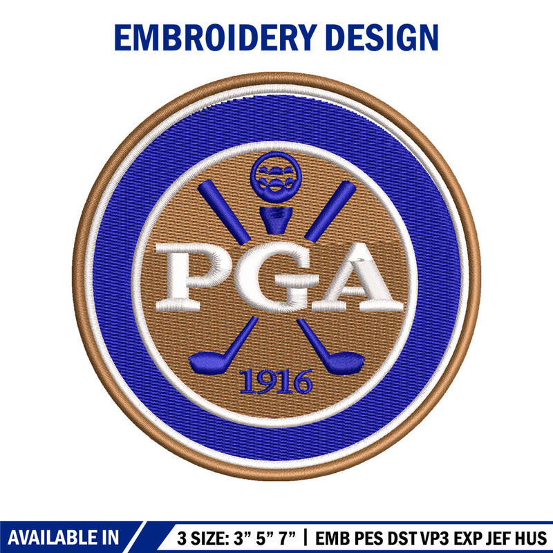Pga Logo embroidery design, Pga Logo embroidery, logo design, embroidery file, Golf embroidery, Digital download.jpg