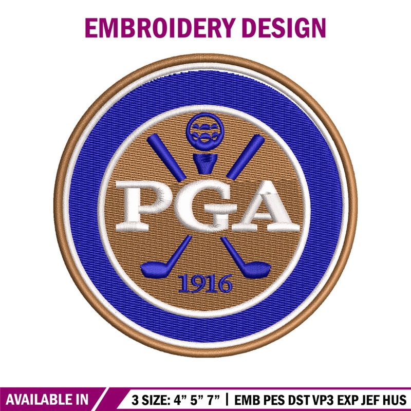 Pga Logo embroidery design, Pga Logo embroidery, logo design, embroidery file, Golf embroidery, Digital download.jpg