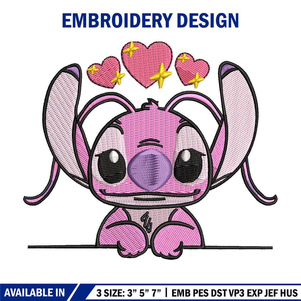 Pink stitch embroidery design, Stitch embroidery, Emb design, Embroidery shirt, Embroidery file, Digital download.jpg
