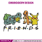 Pikachu friends embroidery design, Pokemon embroidery, Anime design, Embroidery file, Digital download, Embroidery shirt.jpg