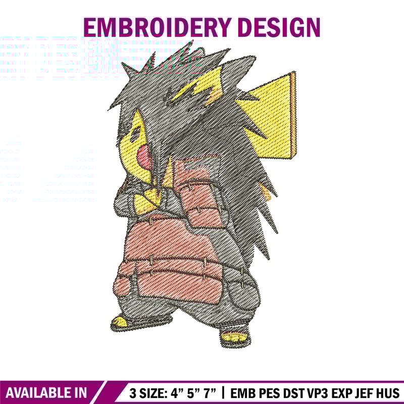 Pikachu madara embroidery design, Pokemon embroidery, Anime design, Embroidery file, Digital download, Embroidery shirt.jpg