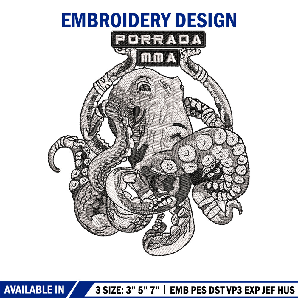 Porrada MMA logo embroidery design, Porrada MMA embroidery, logo design, logo shirt, Embroidery shirt, Instant download.jpg