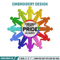 Pride embroidery design, Pride logo embroidery, Emb design, Embroidery shirt, Embroidery file, Digital download.jpg