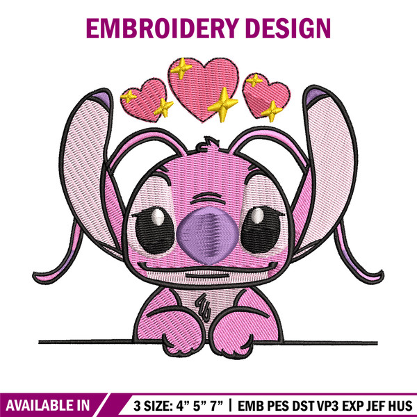 Pink stitch embroidery design, Stitch embroidery, Emb design - Inspire  Uplift