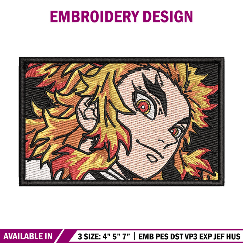 Rengoku rectangle embroidery design, Rengoku embroidery, Anime design,Embroidery shirt,Embroidery file, Digital download.jpg