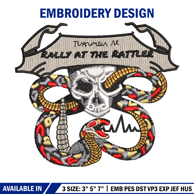 Rally at the Rattle logo embroidery design, logo embroidery, logo design, logo shirt, Embroidery shirt, Instant download.jpg