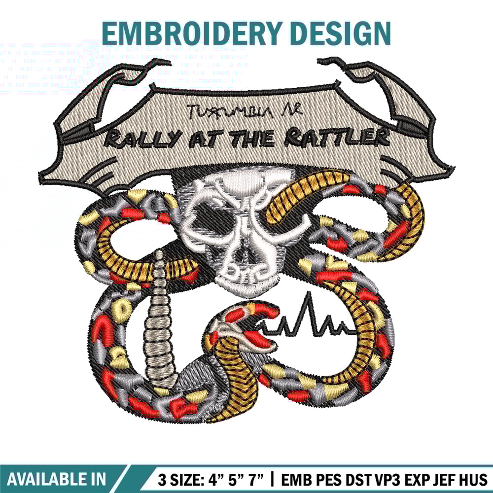 Rally at the Rattle logo embroidery design, logo embroidery, logo design, logo shirt, Embroidery shirt, Instant download.jpg