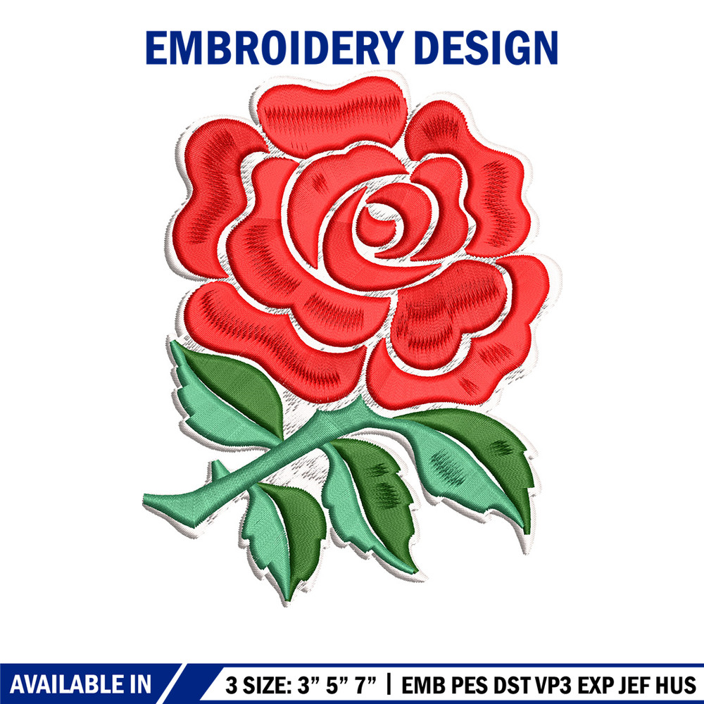 Red rose embroidery design, Rose embroidery, Emb design, Embroidery shirt, Embroidery file, Digital download.jpg