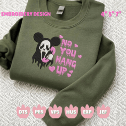 face ghost embroidery design, no you hang up halloween horror mask embroidery file, digital download, embroidery files