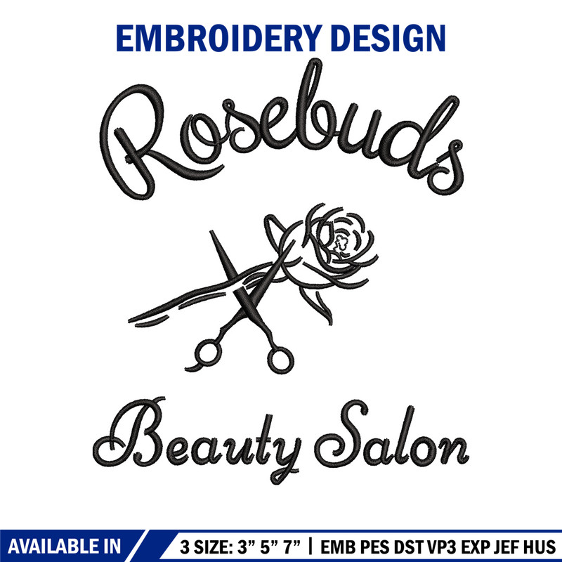 Rosebudes embroidery design, Beauty salon embroidery, Emb design, Embroidery shirt, Embroidery file, Digital download.jpg