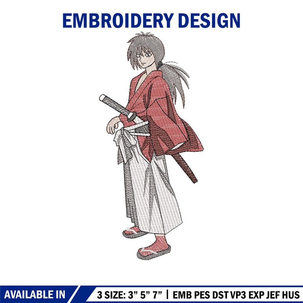 Rurouni Kenshin embroidery design, Rurouni Kenshin embroidery, logo design, Embroidery shirt, Instant download.jpg