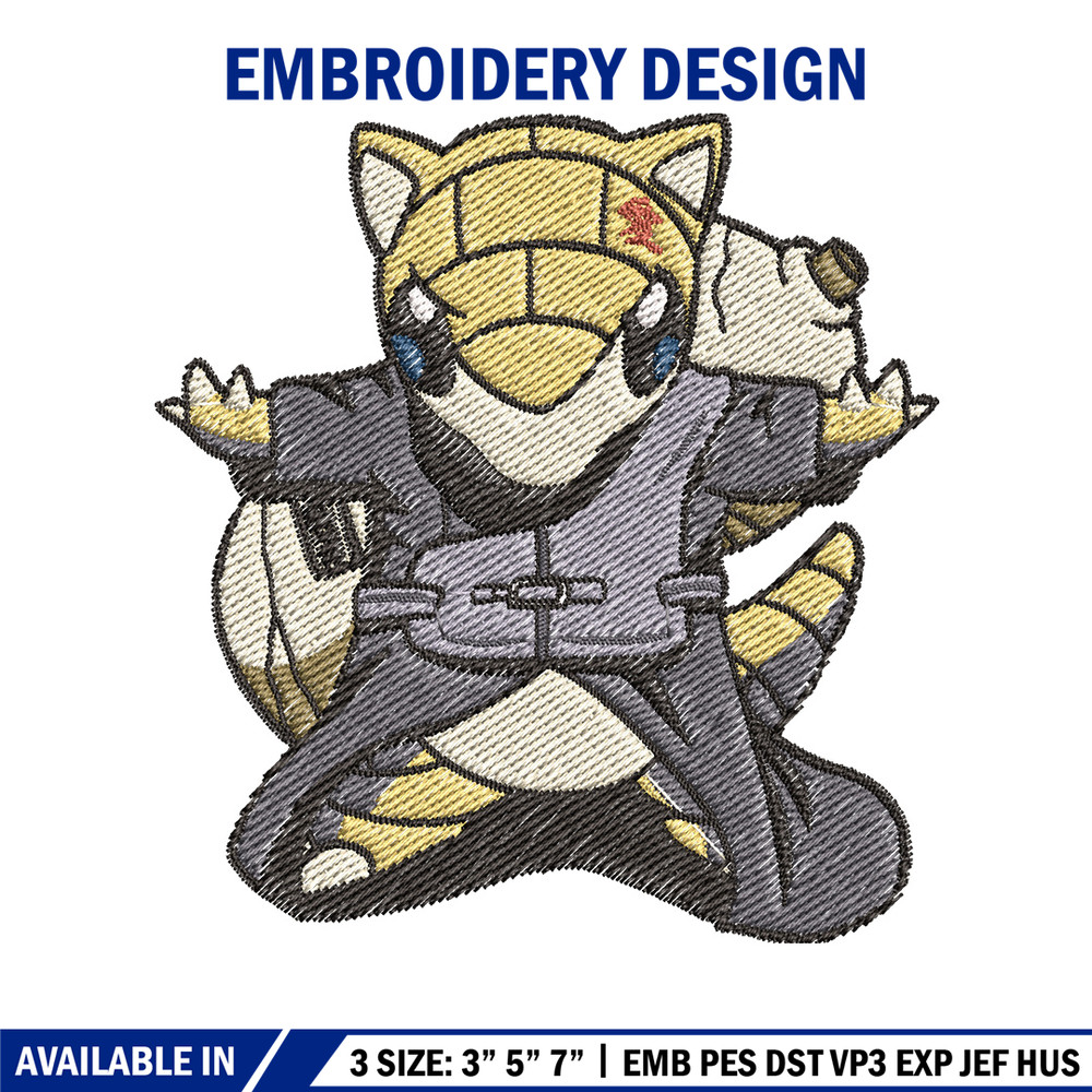 Sandshrew embroidery design, Pokemon embroidery, Anime design, Embroidery file, Digital download, Embroidery shirt.jpg