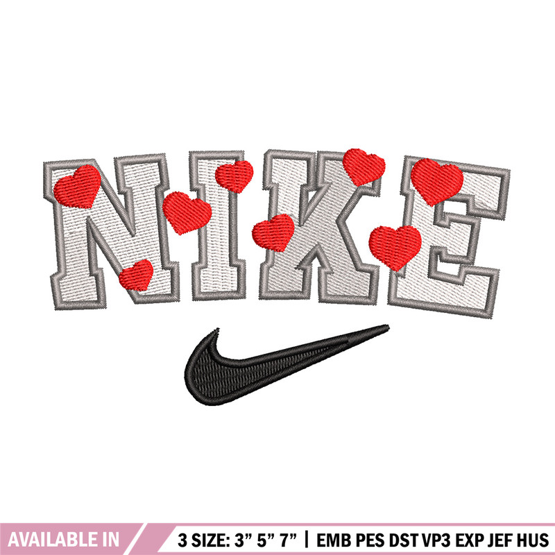 Heart nike embroidery design, Heart embroidery, Nike design, Embroidery shirt, Embroidery file,Digital download.jpg