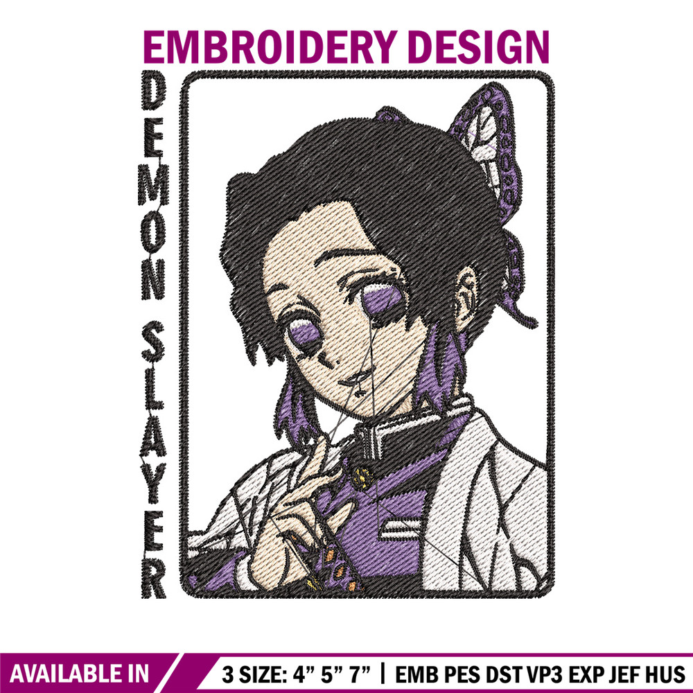 Shinobu frame embroidery design, Shinobu embroidery, Anime design, Embroidery shirt, Embroidery file, Digital download.jpg