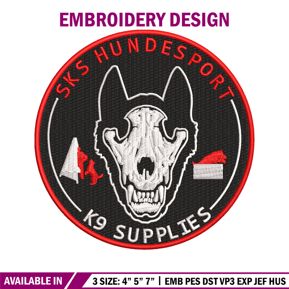 Sks hundesport embroidery design, Sks embroidery, Logo design, Embroidery shirt, Embroidery file, Digital download.jpg