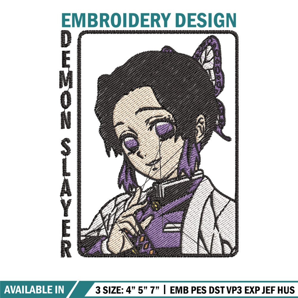 Shinobu frame embroidery design, Shinobu embroidery, Anime design, Embroidery shirt, Embroidery file, Digital download.jpg