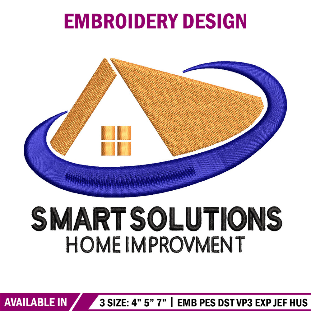 Smart solution embroidery design, Logo embroidery, Emb design, Embroidery shirt, Embroidery file, Digital download.jpg