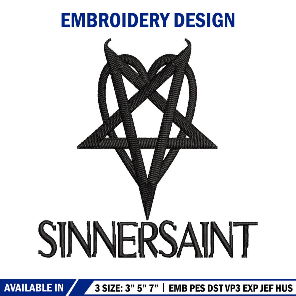Sinnersaint Logo embroidery design, Sinnersaint Logo embroidery, logo design, embroidery file, Digital download..jpg