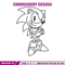 Sonic black white embroidery design, Sonic embroidery, Emb design, Embroidery shirt, Embroidery file, Digital download.jpg