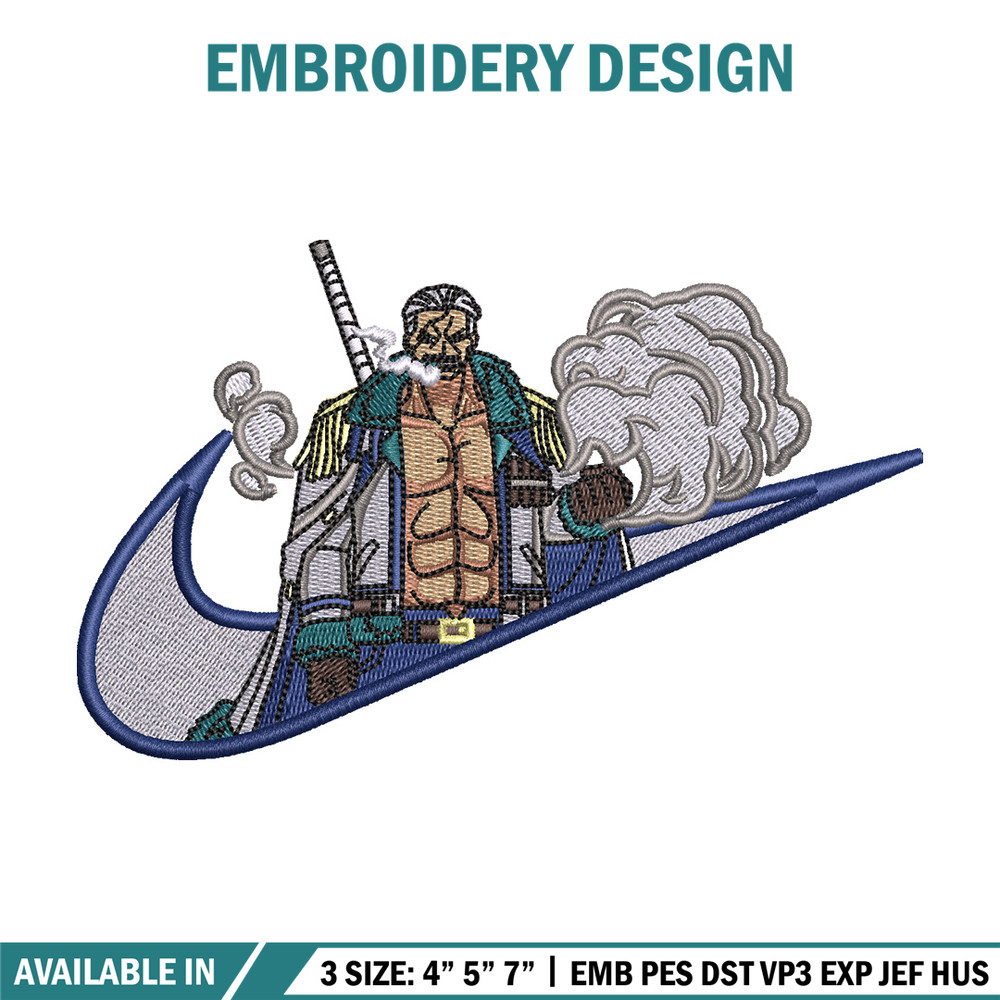 Smoker nike embroidery design, One piece embroidery, Nike design, Embroidery shirt, Embroidery file, Digital download.jpg