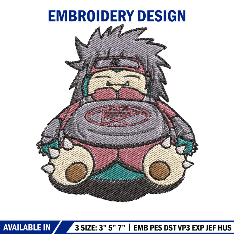 Snorlax choji embroidery design, Pokemon embroidery, Anime design, Embroidery file, Digital download, Embroidery shirt.jpg