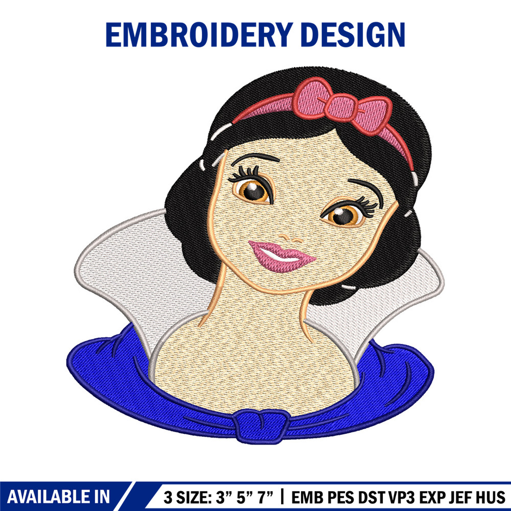 Snow White embroidery design, Disney embroidery, Disney design, embroidery file, logo shirt, Digital download..jpg