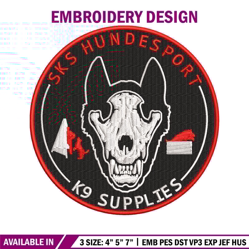 Sks hundesport embroidery design, Sks embroidery, Logo design, Embroidery shirt, Embroidery file, Digital download.jpg