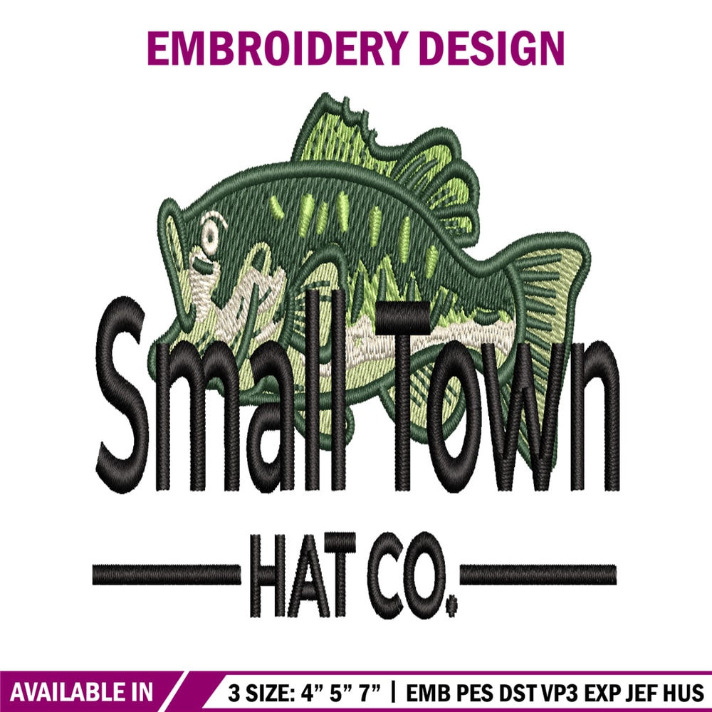 Small town hat co embroidery design, logo embroidery, logo design, embroidery file, logo shirt, Digital download..jpg