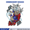 Songoku hair white embroidery design, Dragon ball embroidery, anime design, anime shirt, Digital download.jpg