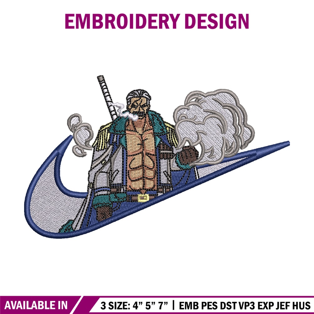 Smoker nike embroidery design, One piece embroidery, Nike design, Embroidery shirt, Embroidery file, Digital download.jpg